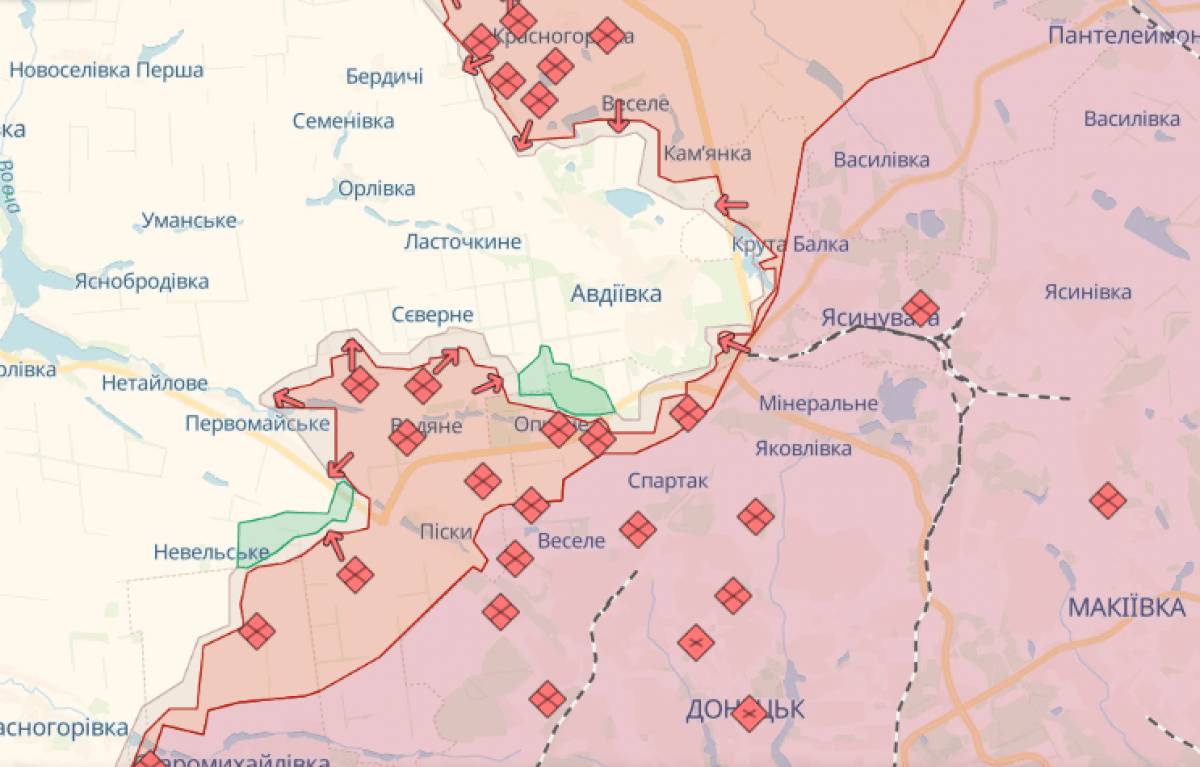 Данните от геолокацията показват, че въоръжените сили на Украйна са напреднали близо до железопътната линия югоизточно от Степове